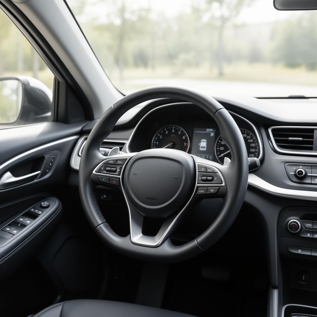 Clean car interior dashboard